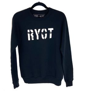[RYOT] Graphic Print Crew Neck Pullover Sweater Top XS